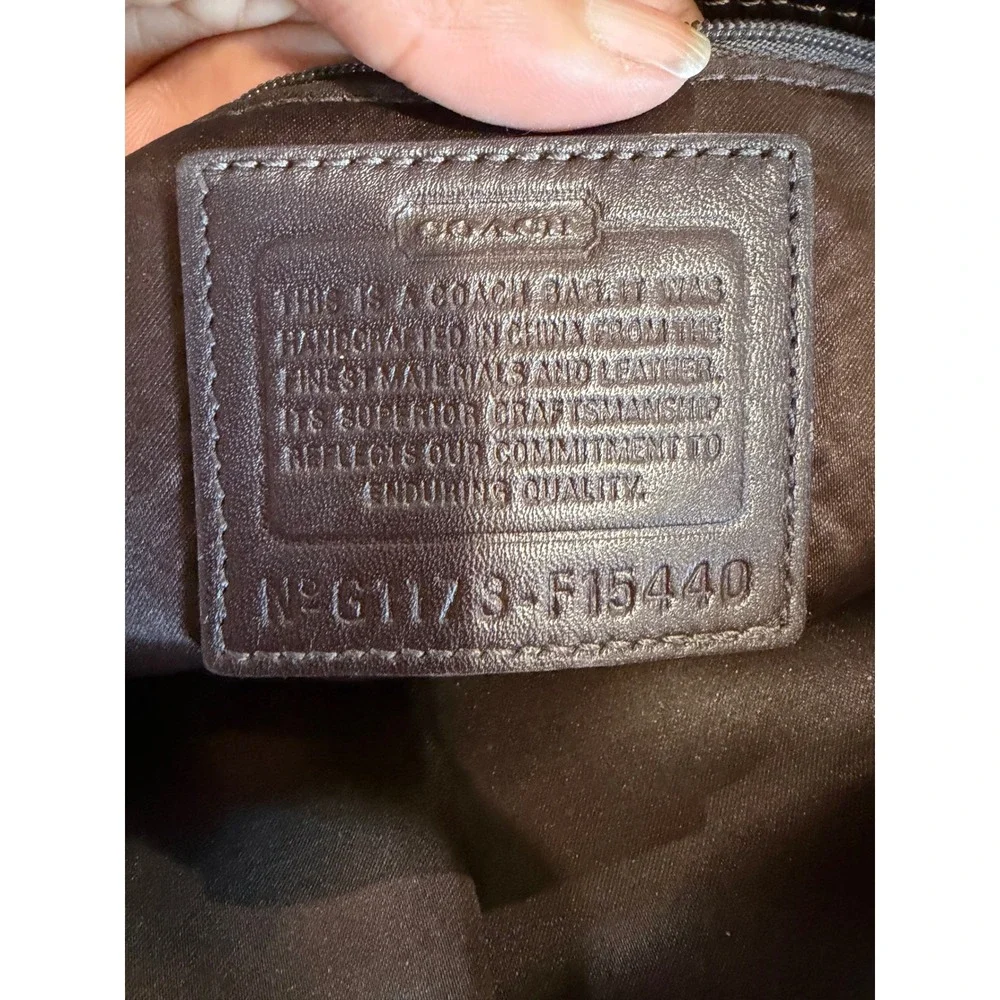 Coach Ashley Signature Satchel Mahogany Brown Patent Leather F15440 Bag